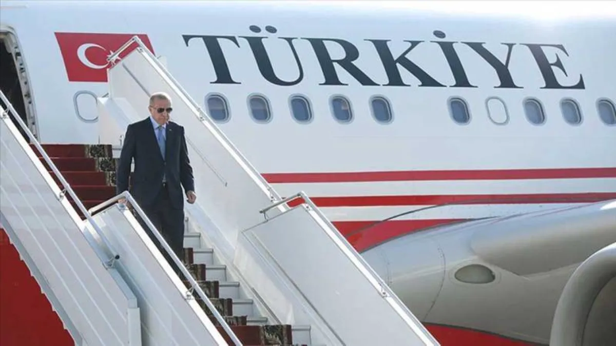 Başkan Erdoğan'ın Katar'dan Türkiye'ye dönüşü
