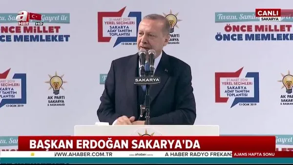 Cumhurbaşkanı Erdoğan, Sakarya belediye başkan adaylarını açıkladı