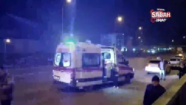Çekmeköy'de kontrolden çıkıp takla atan aracın motoru yola fırladı: 3 yaralı | Video