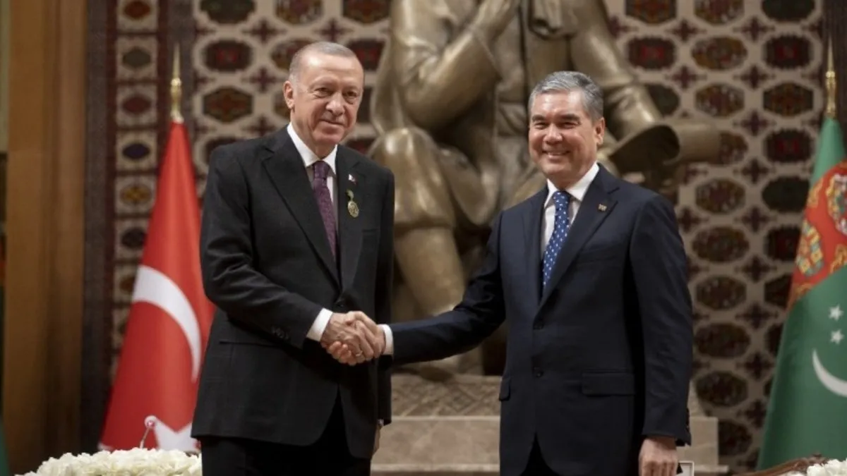 Başkan Erdoğan Türkmenistan lideri Berdimuhammedov ile görüştü Başkan Erdoğan Türkmenistan lideri Berdimuhammedov ile görüştü