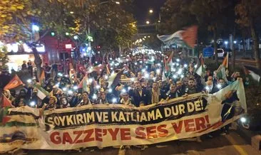 Diyarbakır’da eğitimciler Gazzeli eğitimcilere destek yürüyüşü yaptı