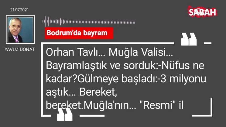 Yavuz Donat | Bodrum’da bayram