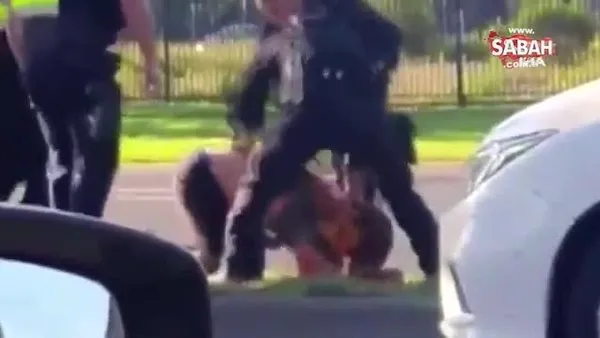 Avustralya'da polisin kafasını tekmelediği kişi yoğun bakımda | Video