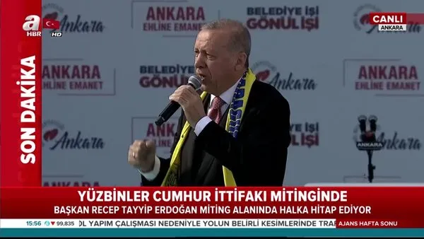 Başkan Erdoğan Cumhur İttifakı Ankara mitinginde önemli açıklamalarda bulundu