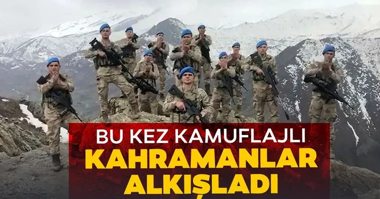 Kahraman komandolardan kahraman sağlıkçılara karlı zirveden alkışlı destek