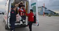 Muş’da ambulans uçak Muş’ta 7 aylık bebek için havalandı