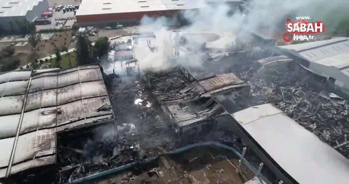 Elektrikli bisiklet fabrikasındaki yangının büyüklüğü gündüz ortaya çıktı | Video