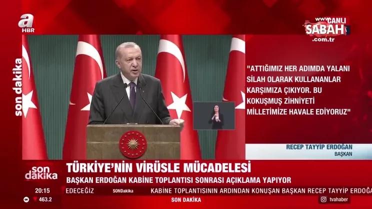 Başkan Erdoğan, ‘salgına karşı destek paketi’ detaylarını kamuoyuna duyurdu