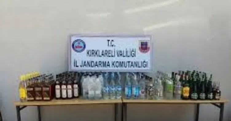Kırklareli’de 289 şişe kaçak içki ele geçirildi
