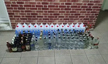 Şişe şişe sahte içkiyle yakalandı #istanbul