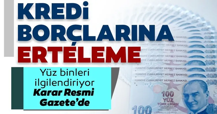 Son dakika | Esnaf ve sanatkarların kredi borçlarına erteleme! Resmi Gazete'de yayımlandı...