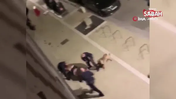 Fransız polisi yakaladığı şahsı köpek ağızlığıyla darp etti | Video