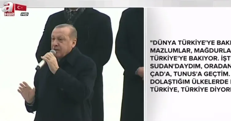 Cumhurbaşkanı Erdoğan Sinoplu vatandaşlara hitap etti