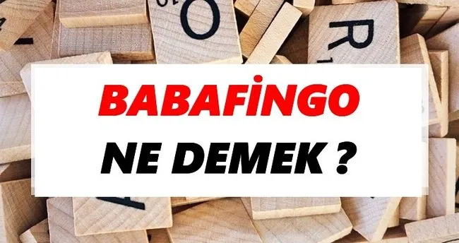 Babafingo Ne Demek? TDK’ya Göre Babafingo Sözlük Anlamı Nedir?