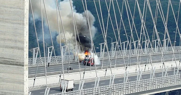Yavuz Sultan Selim Köprüsü’nde yangın paniği