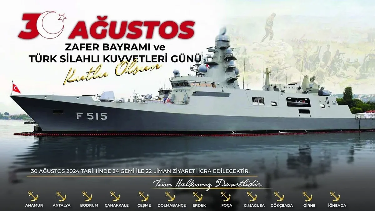 MSB duyurdu: 30 Ağustos'ta 24 gemi 22 limanda halkın ziyaretine açılacak