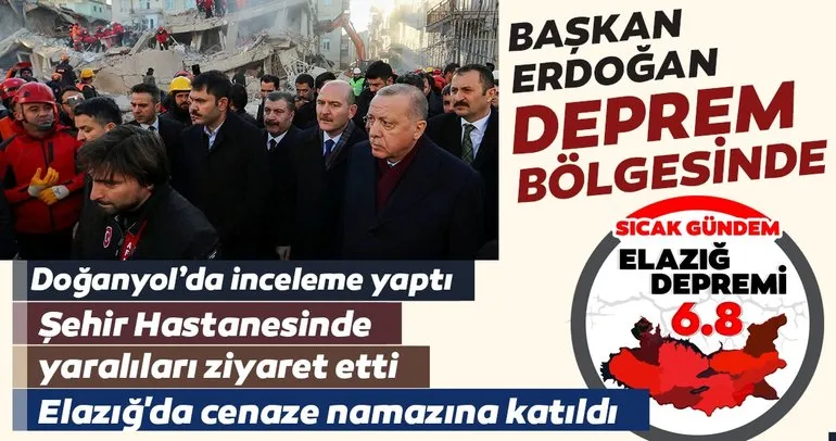 Son Dakika: Başkan Erdoğan deprem bölgesinde