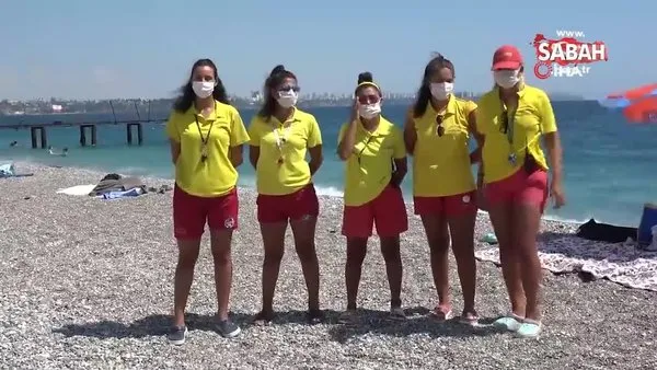 Konyaaltı Sahili’nin kadın cankurtaranlarını görenler denemek için boğulma taklidi yapıyor | Video