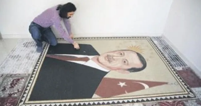 Suriyeli göçmenden Erdoğan mozaiği