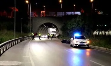 Tünel çıkışında bariyerlere çarpan motosiklet sürücüsü öldü