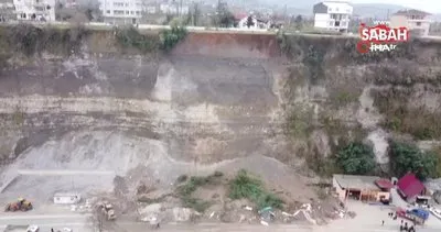 Rize’deki heyelanda meydana gelen hasarın boyutu böyle görüntülendi | Video
