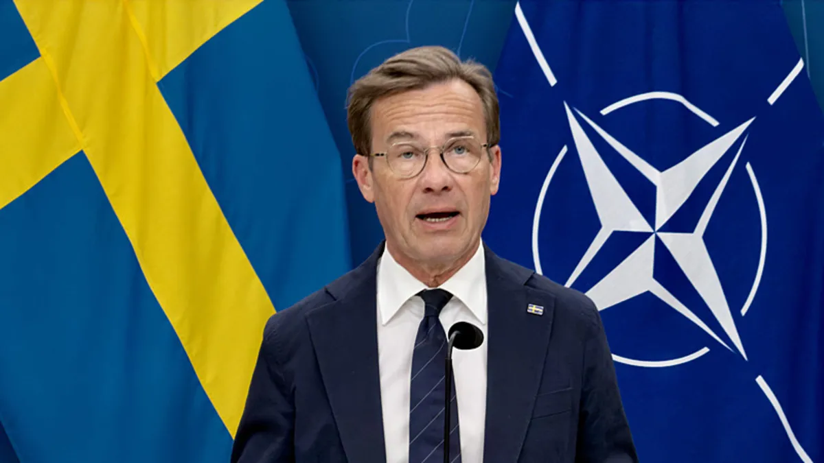 İsveç Başbakanı Ulf Kristersson'un Türkiye ziyaretini gösteren bir fotoğraf.