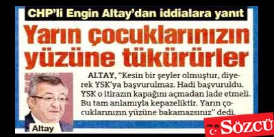 CHP’li Engin Altay’ın skandal tehdidine Sözcü’den destek