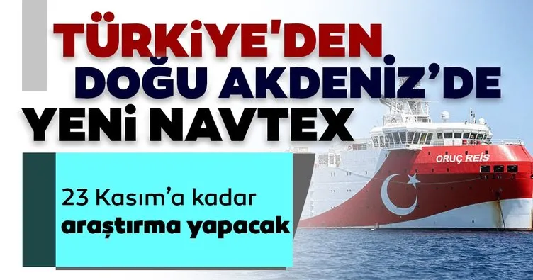 SON DAKİKA! Türkiye’den yeni NAVTEX ilanı: 23 Kasım’a kadar sismik araştırma yapacak!