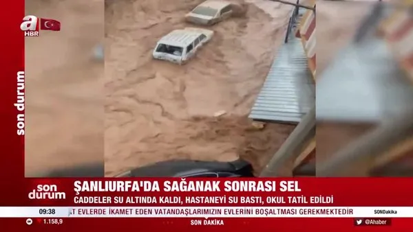 Şanlıurfa'da sel felaketi! Sele kapılan bir kişi böyle görüntülendi | Video
