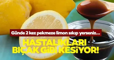 Hastalıkların kökünü kazıyor! Tam bir şifa deposu: Günde 2 kez pekmeze limon sıkıp aç karnına yerseniz…
