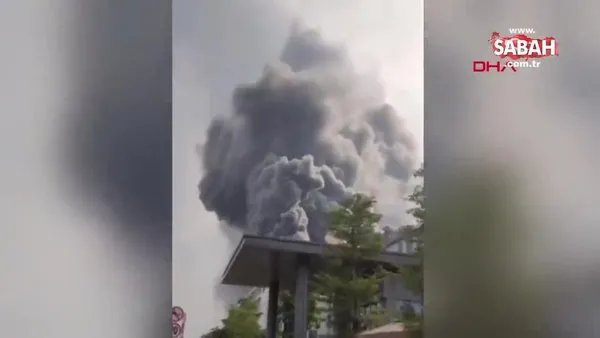 Son dakika: Çin'de Huawei laboratuvarında dev yangın | Video