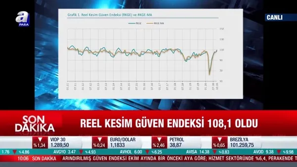'Reel Kesim Güven Endeksi' ve 'Kapasite Kullanım Oranı' arttı
