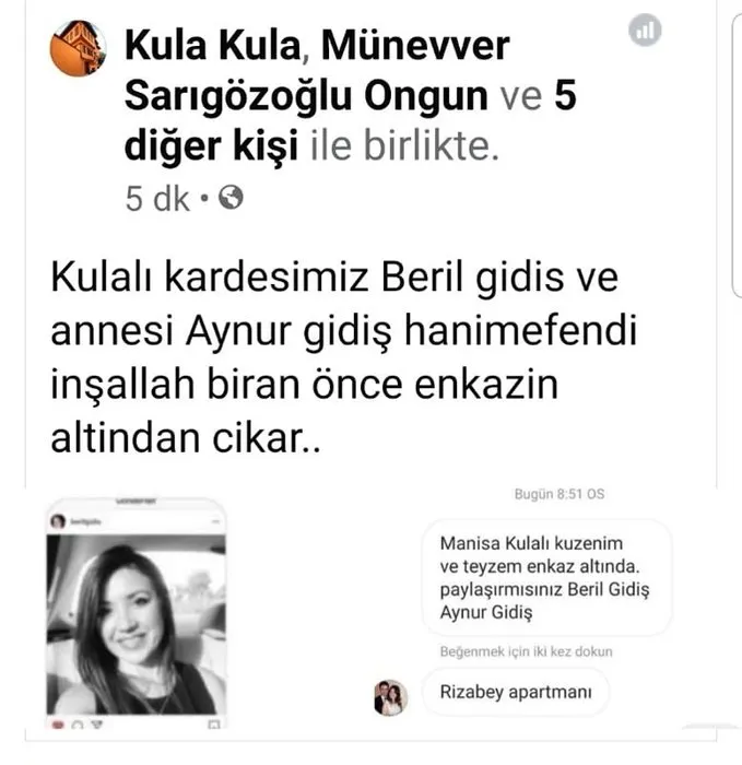 Anne-kızın yakınları, korkutan haberi sosyal medya hesaplarından paylaştı