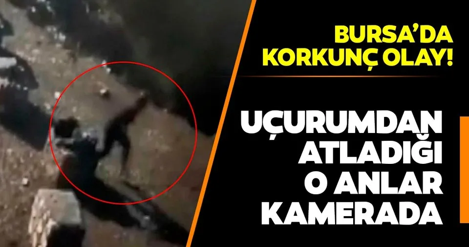 son dakika bursa da korkunc bir olay yasandi ucurumdan atlayarak intihar eden kadinin o anlari kamerada son dakika yasam haberleri