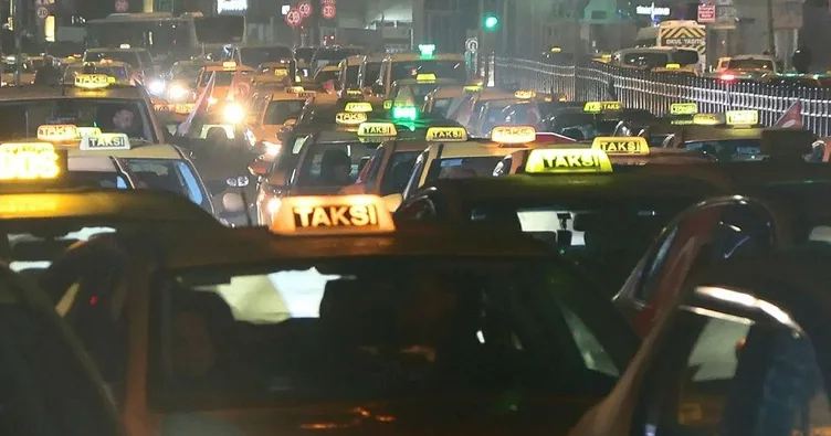 Şişli’de taksicilerden Filistin’e destek konvoyu