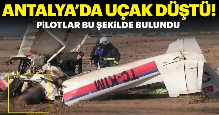 Son dakika! Antalya’da eğitim uçağı düştü