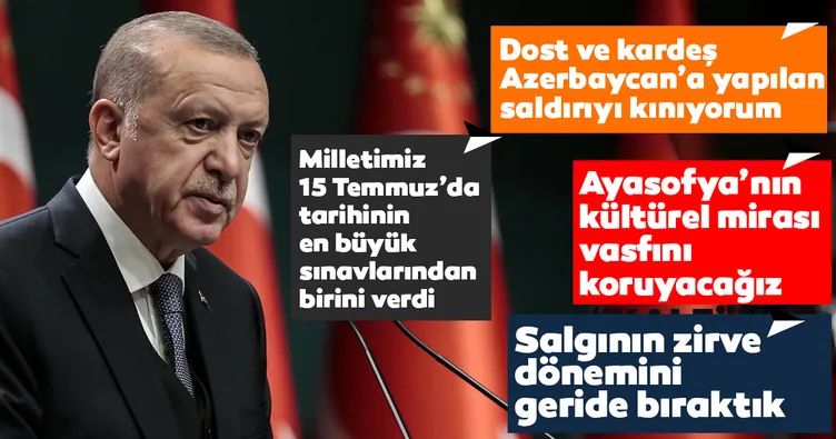Başkan Erdoğan Kabine Toplantısı'nın ardından açıklamalar! Türkiye bu konuda dünyaya örnek bir başarı ortaya koymuştur