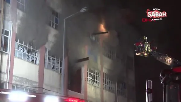 İstanbul Bayrampaşa'da çorap atölyesinde yangın