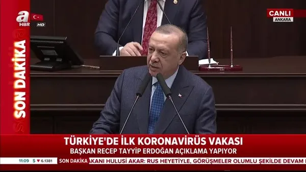 Cumhurbaşkanı Erdoğan'dan Türkiye'deki ilk koronavirüs vakası hakkında flaş açıklama | Video