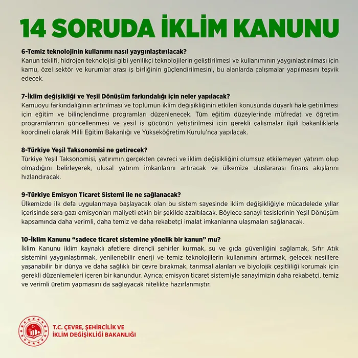 Türkiye’nin ilk İklim kanunu neler getiriyor? İşte 14 soruda merak edilenler...