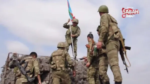 Milli kahraman Mubariz İbrahimov'un imha ettiği karakola Azerbaycan bayrağı dikildi | Video