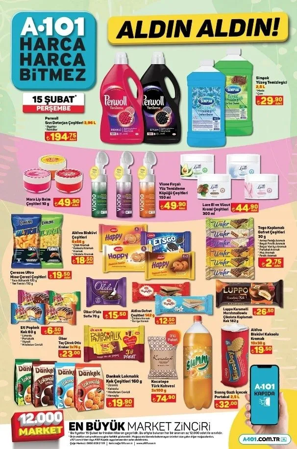 A101 AKTÜEL KATALOG 15 Şubat Perşembe raflarda! Overlok makinesi, maşa, blender... Haftanın A101 aktüel ürünler indirimleri