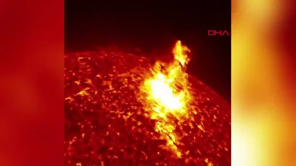 Güneş'te meydana gelen patlama anı ilk kez böyle görüntülendi | Video