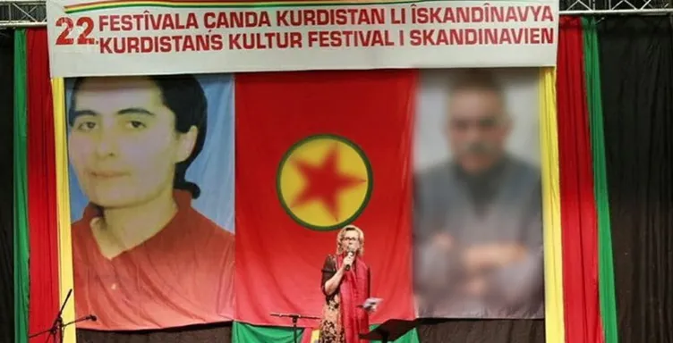 Kriz çıkaran fotoğraf: PKK paçavrası İsveç’i karıştırdı! Basından sert eleştiri geldi