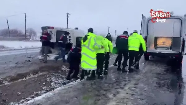 Nevşehir'de tarım işçilerini taşıyan minibüs devrildi: 1 ölü, 13 yaralı | Video