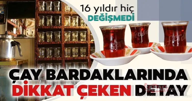 Erzurum’daki çay ocağının müdavimleri özel bardaklarla çay içiyor