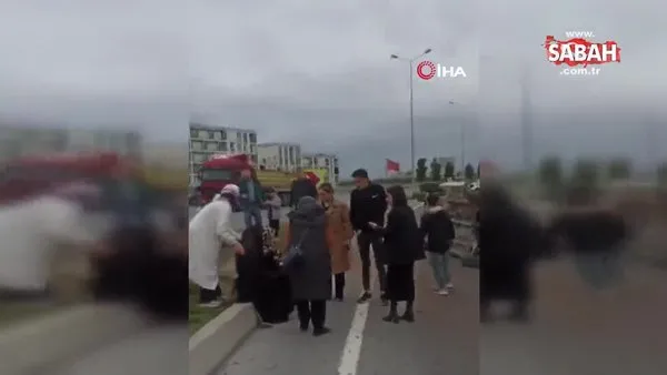 Başakşehir'de kaza otomobil yan yattı: 1’i çocuk 6 kişi yaralandı | Video