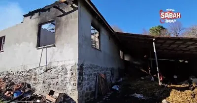 Sındırgı’da elektrik kontağından çıkan yangın bir evi kül etti | Video
