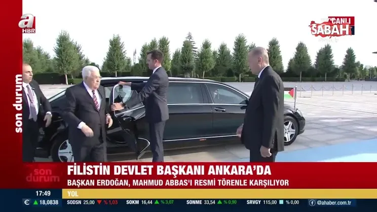 Başkan Erdoğan Filistin Devlet Başkanı Abbas'ı resmi törenle karşıladı | Video
