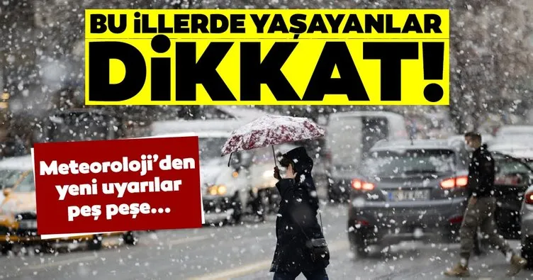 SON DAKİKA: Meteoroloji’den hava durumu sağanak ve kar yağışı uyarısı geldi! İstanbul’da kar yağışı bekleniyor mu?
